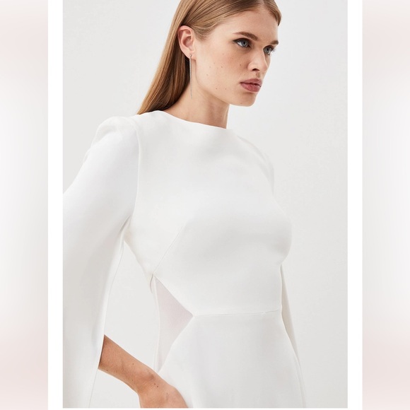 Karen Millen white long sleeve gown (make an offer) - Picture 3 of 8